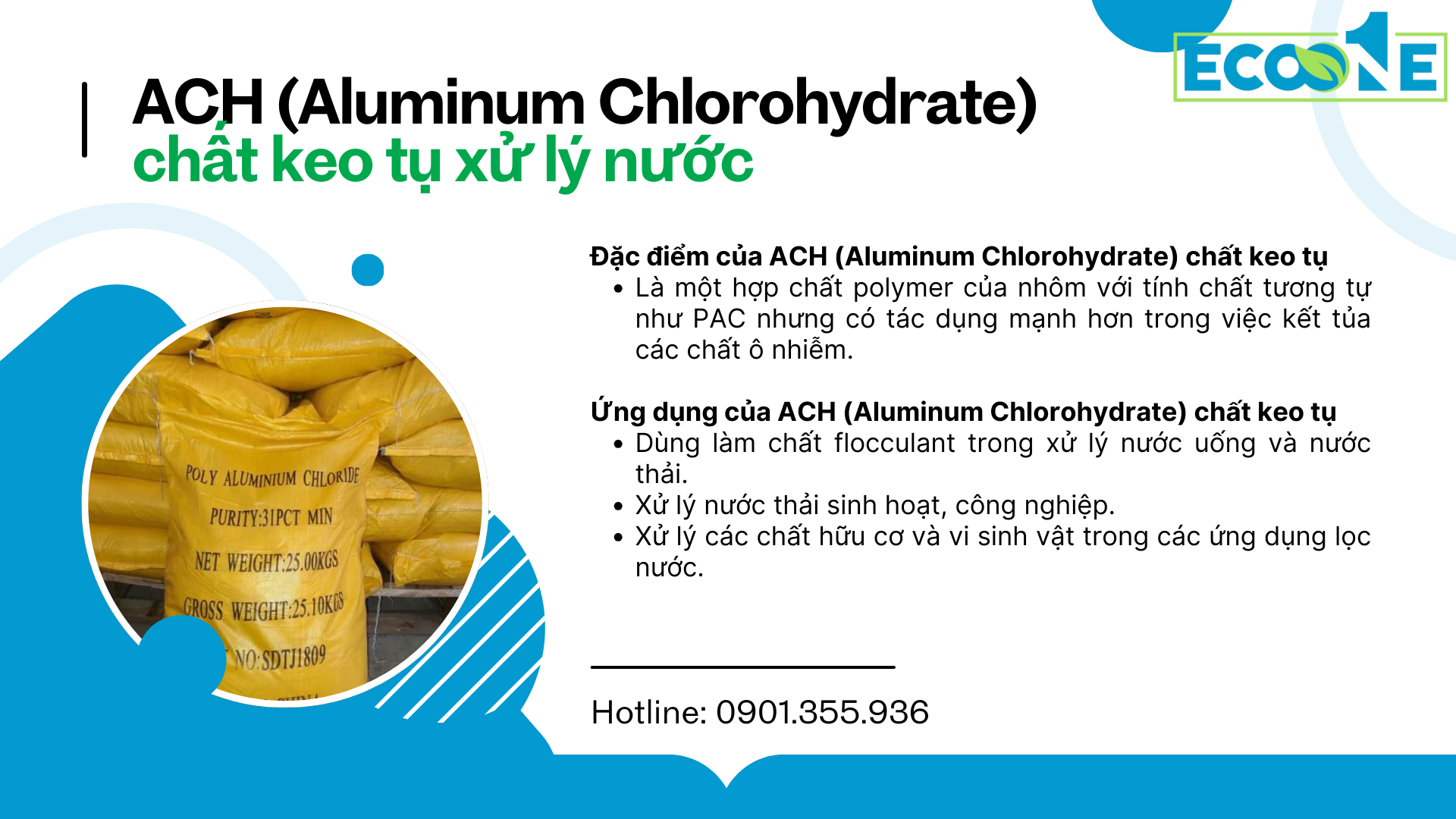 ACH (Aluminum Chlorohydrate) chất keo tụ xử lý nước